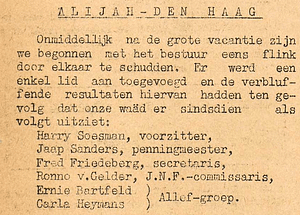 Bericht over jeugdbeweging Aliya in Den Haag, Ernie en Carla zijn leidsters van Aliya Alef.