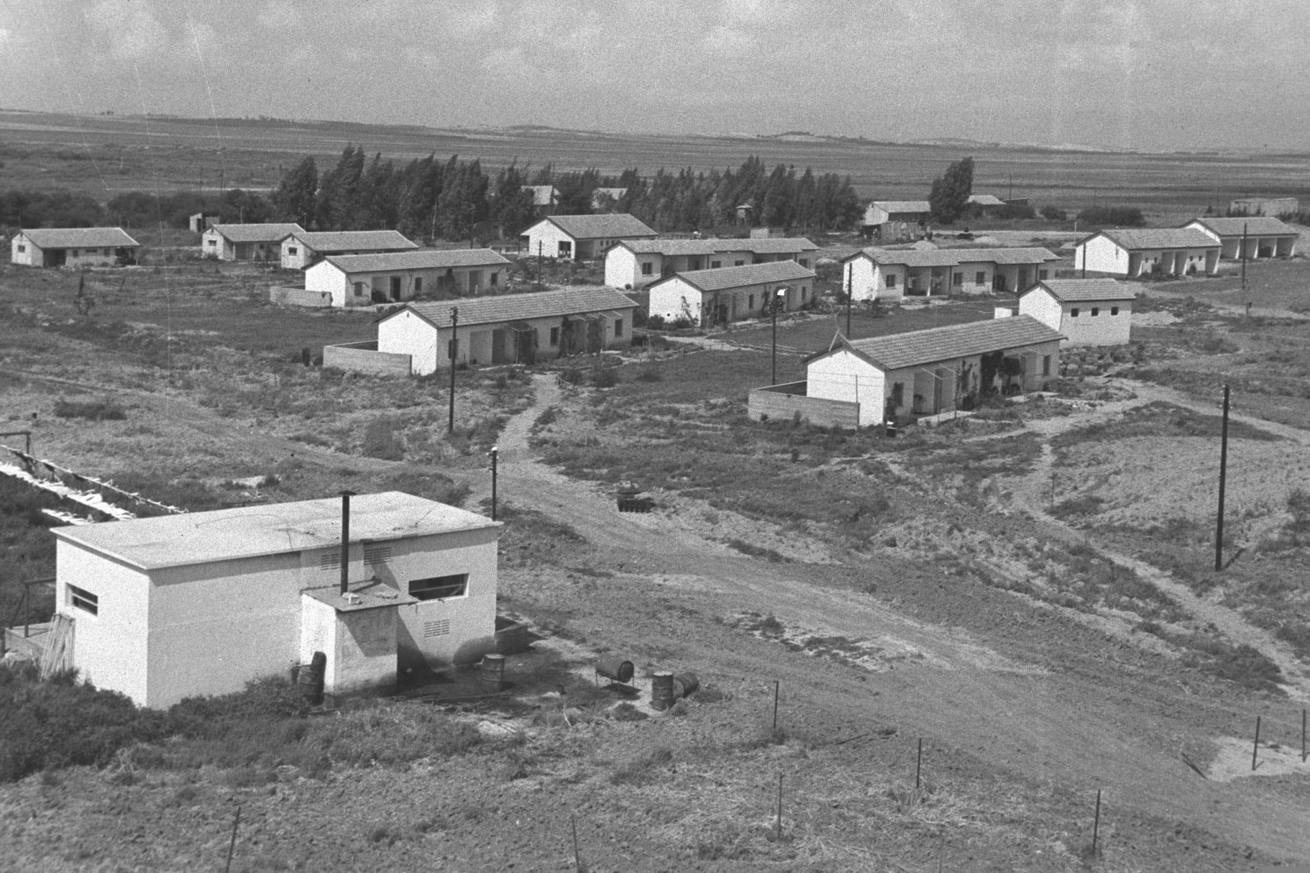 Kibboets Nahal Oz, vlakbij de Gazastrip, 1957. Beeld: GPO / Moshe Pridan