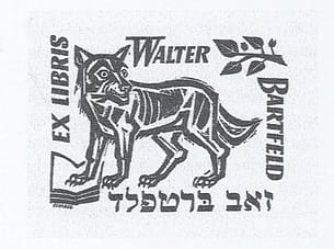 ex libris Walter Bartfeld