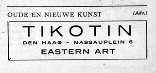 Advertentie in De Groene Amsterdammer, 29 april 1939