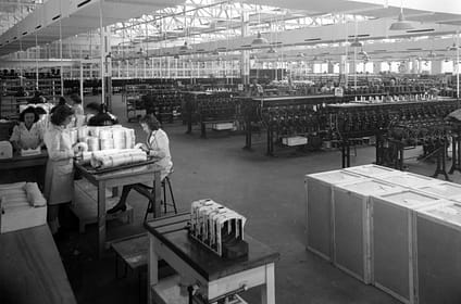 AKU, de spinnerij, Velperweg, Arnhem, 1935-1940. Beeld: Gelders Archief/AKU/16832