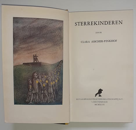 Titelpagina Sterrekinderen van Clara Asscher-Pinkhof, 1946. Beeld: Anneke Zwanenburg, De Boekenzolder
